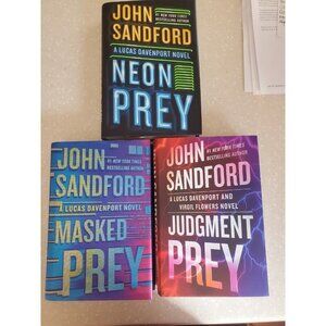 John Sandford Harback Book Lot Of 3 judgment prey,‎ masked prey, neon prey EUC